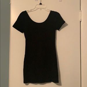Black body on dress with a strappy back